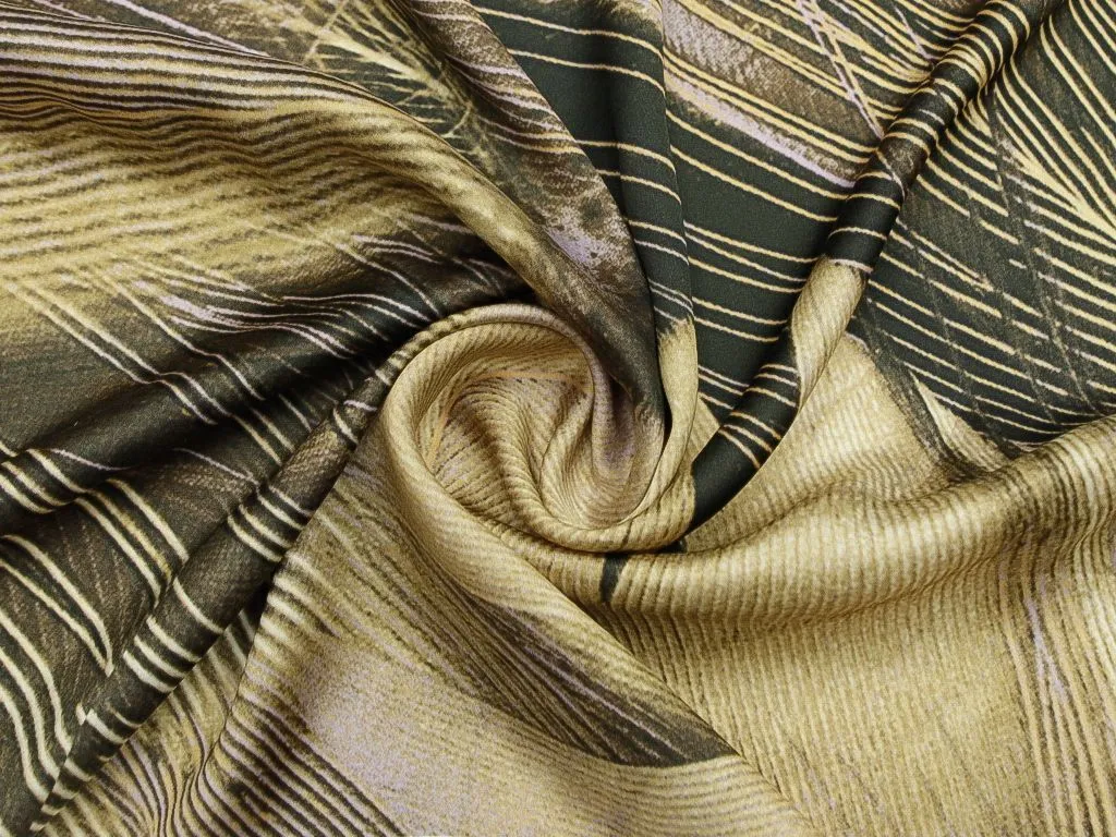 Купонная плательная ткань, "Перо Царь-Птицы". Купон 4 метраизображение