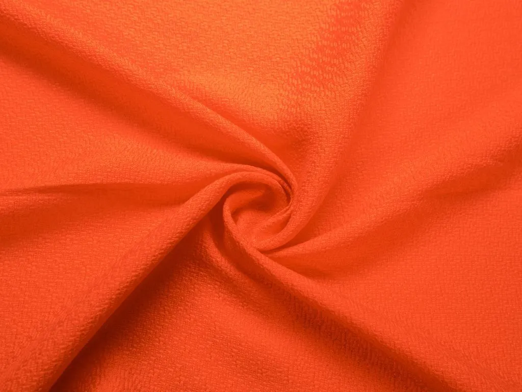 Жаккардовая ткань с мелкой текстурой, цвет ярко-оранжевыйизображение
