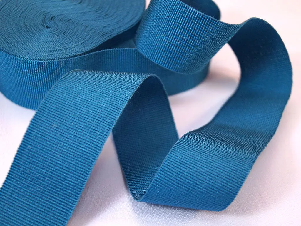 Лента репсовая, декоративная, тёмно-бирюзового цвета, ширина 30 мм изображение