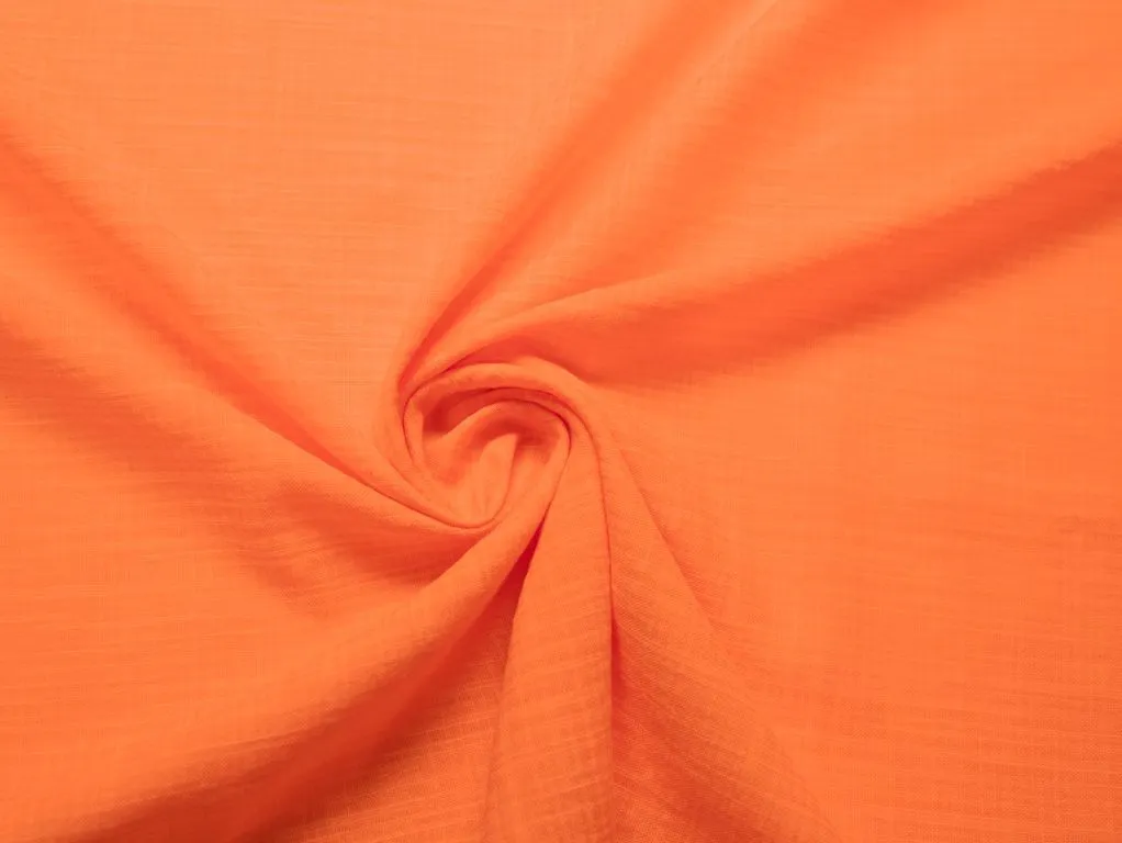 Двухсторонняя плательная ткань в мелкую клеточку, цвет оранжевыйизображение