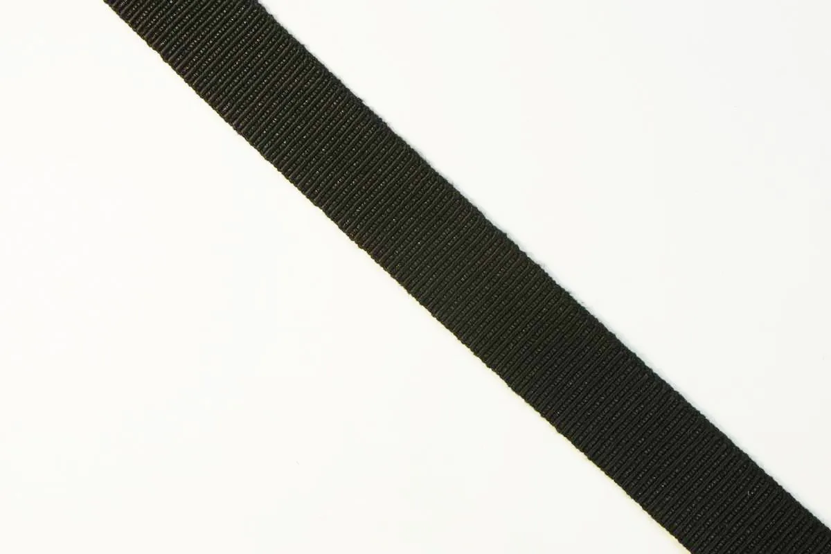 Тесьма-резинка вязанная, репсовая, чёрного цвета, ширина 20 ммизображение