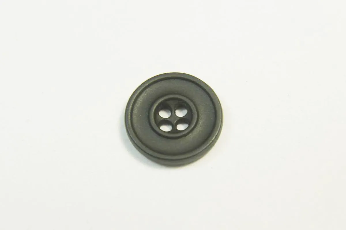 Пуговица рубашечная, 4 прокола, металл, чёрная матовая, диаметр 10 ммизображение