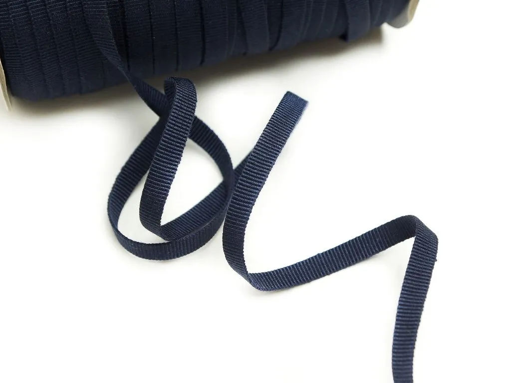 Шнур репсовый, рукав, тёмно-синего цвета, ширина 10 ммизображение