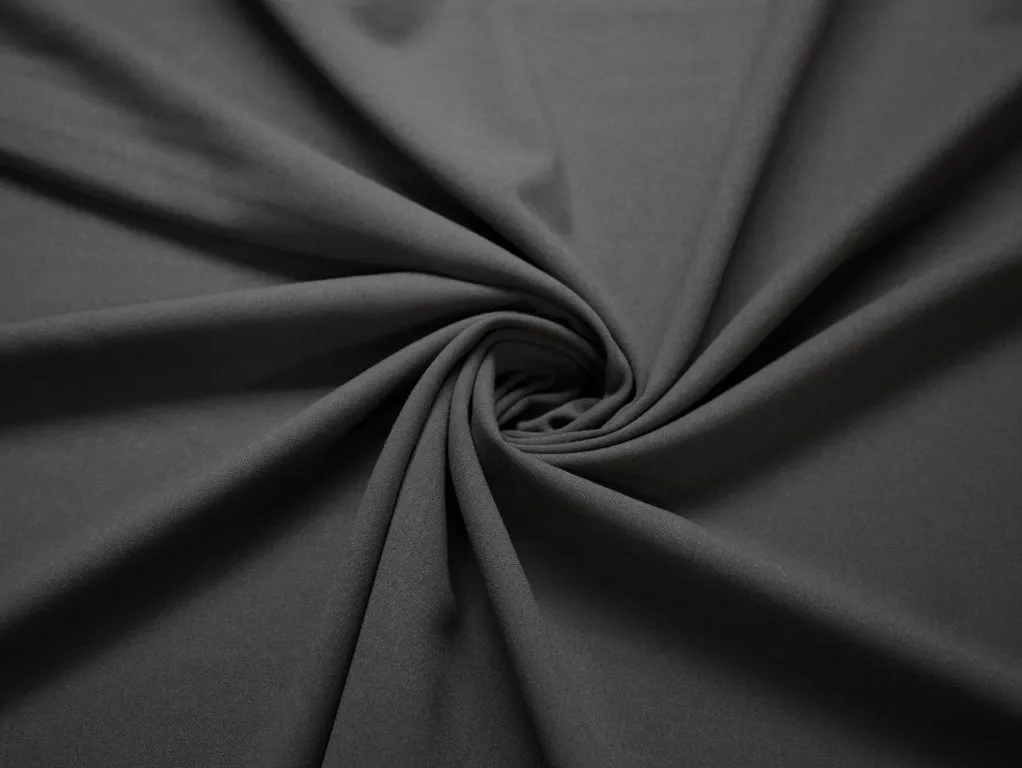 Двухсторонняя костюмная ткань с микроворсом, цвет серыйизображение