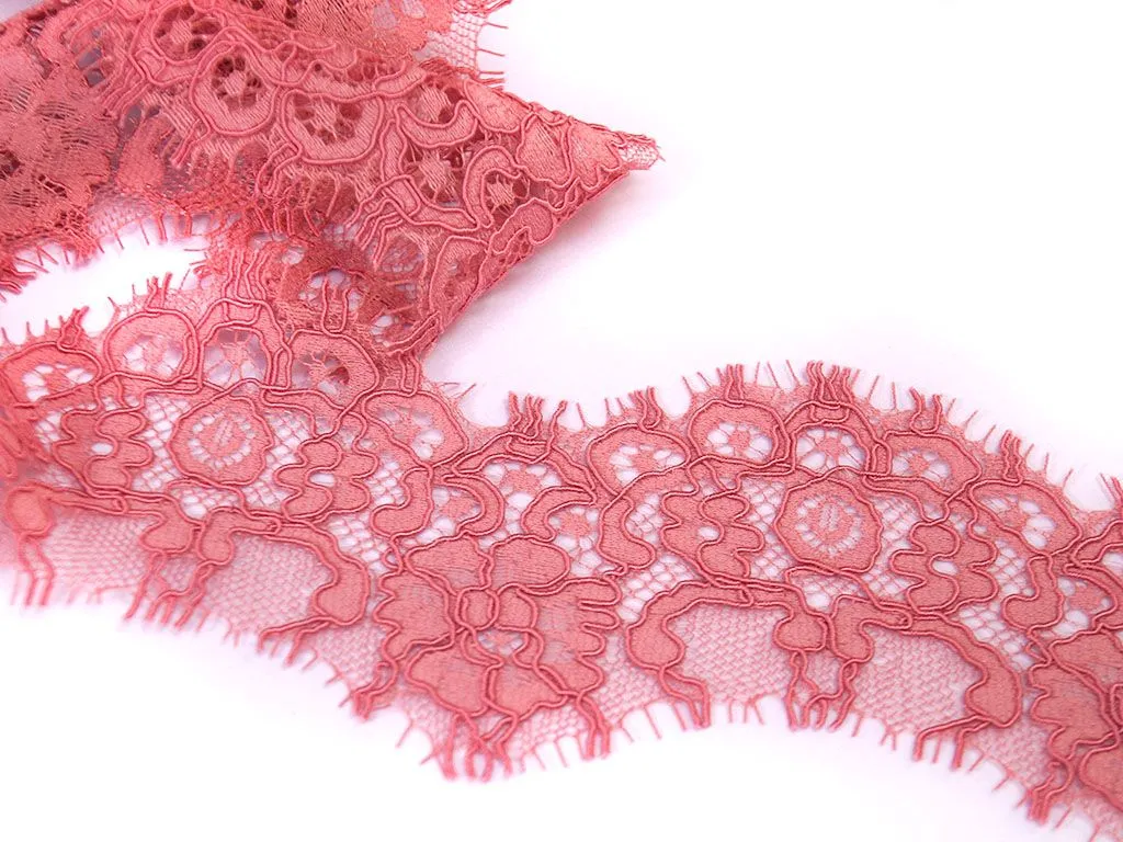 Кружево SOLSTISS, пыльно-розового цвета, ширина 90 мм изображение