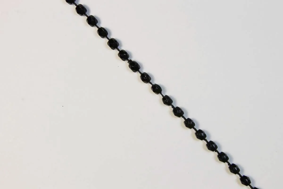 Тесьма декоративная БУСЫ, чёрного цвета.  ширина 4 ммизображение