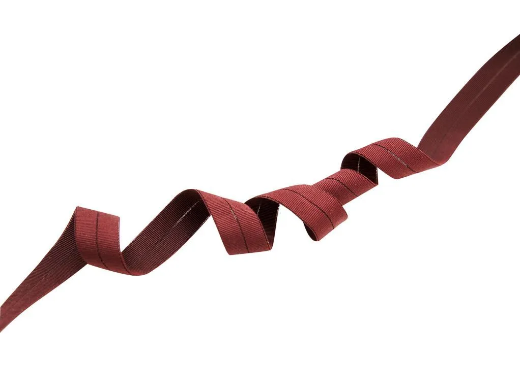 Бейка-стрейч (резинка) вязаная репсовая, бордового цвета, ширина 20 мм  изображение