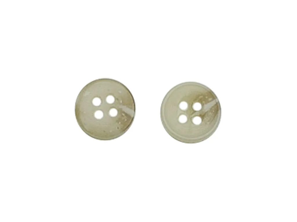 Пуговица пластмассовая, 4 прокола, бежевый, под рог, диаметр 11 ммизображение