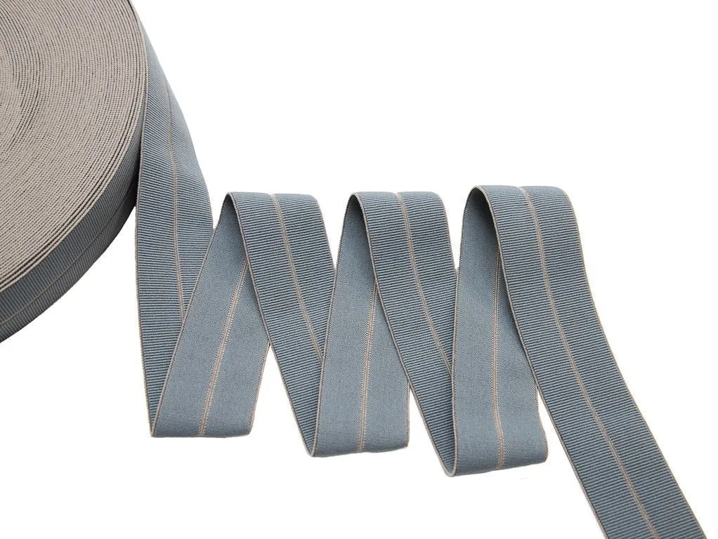 Резинка репсовая окантовочная, серо-голубого цвета, ширина 40 ммизображение