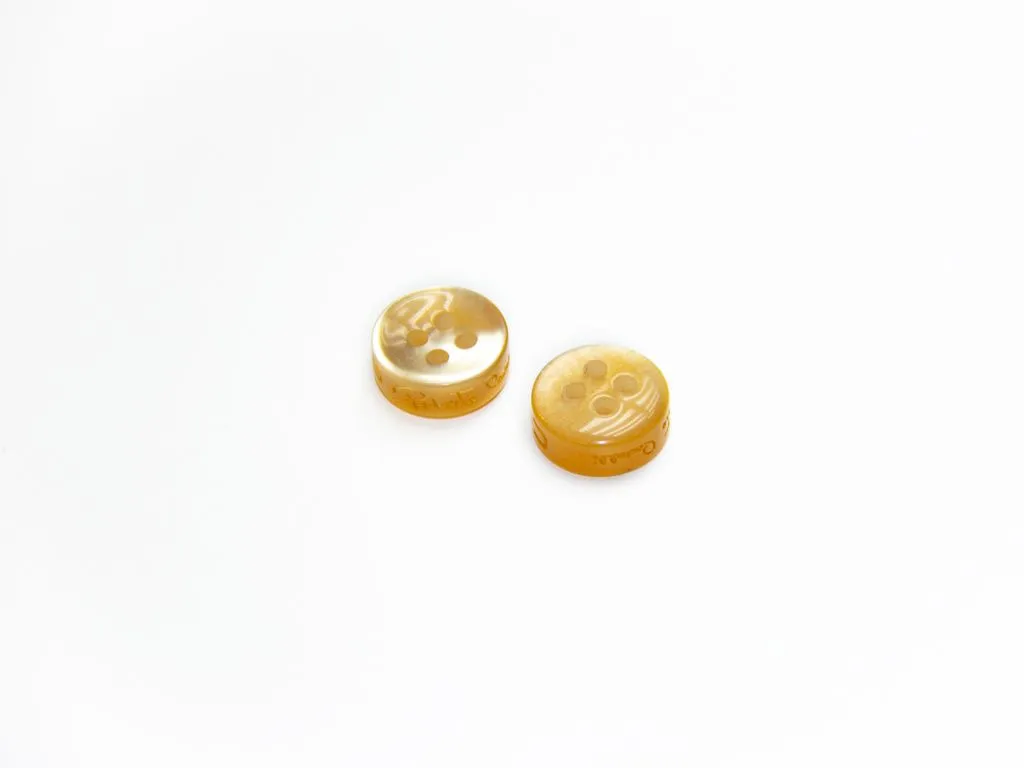 Пуговица пластмассовая, рубашечная, 4 прокола, пнрсикового цвета, перламутровая, диаметр 12 ммизображение