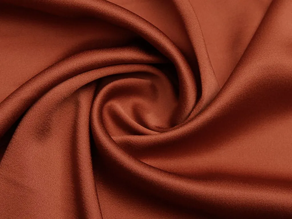 Плательная ткань, Кади, оранжевого цвета с благородным отблескомизображение