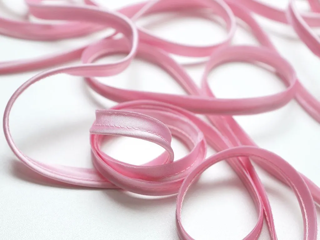 Кант вискозный, тканевый, розового цвета, ширина 10 мм  изображение