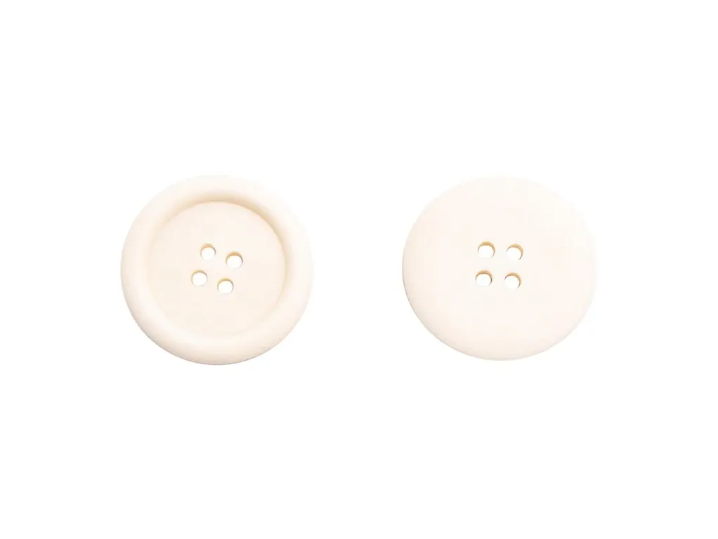  Пуговица пластмассовая, 4 прокола, сливочного цвета, диаметр 25 ммизображение