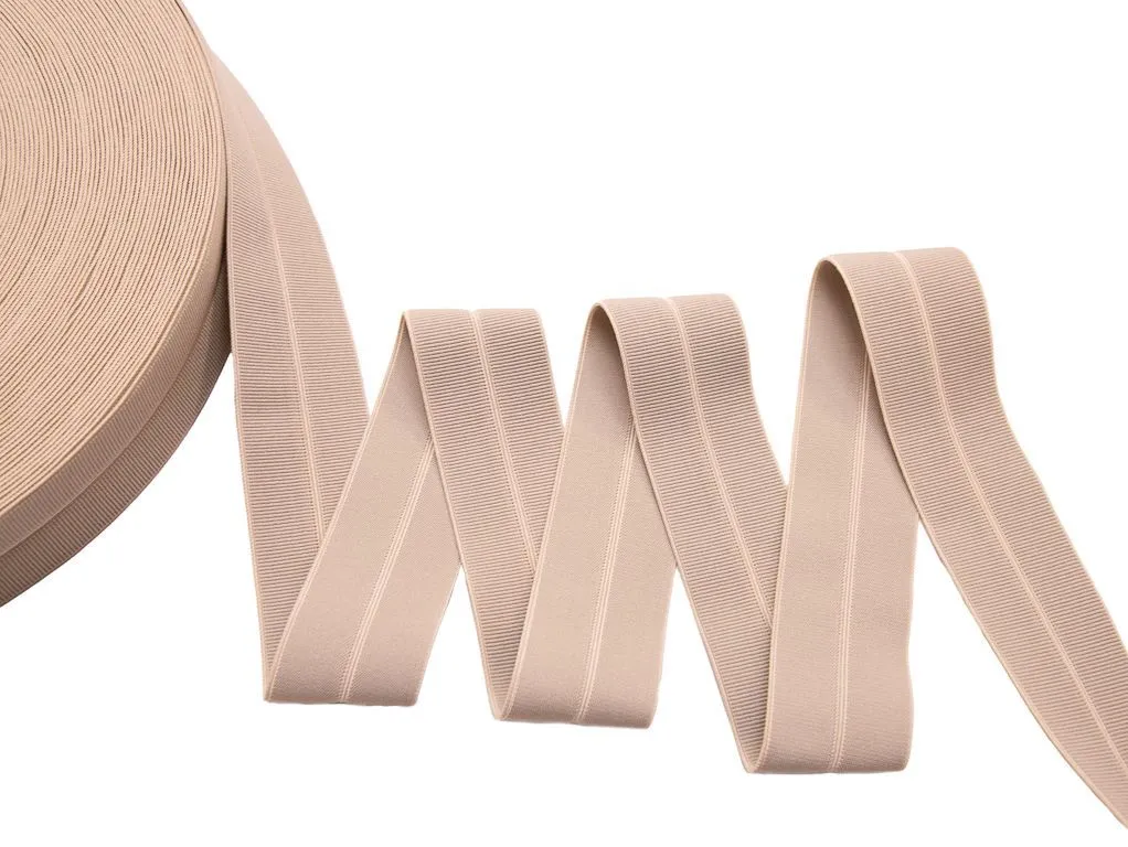 Резинка репсовая окантовочная, бежевого цвета, ширина 40 ммизображение