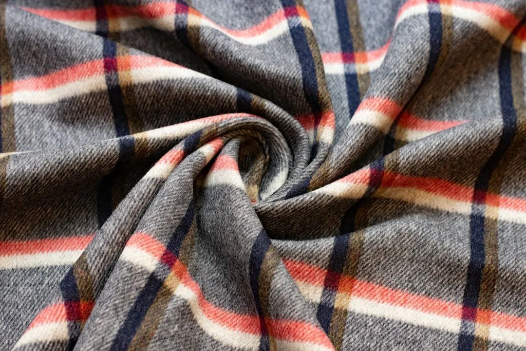 Двухсторонняя пальтовая ткань в клетку с коротким ворсом, серо-коричневый цветизображение