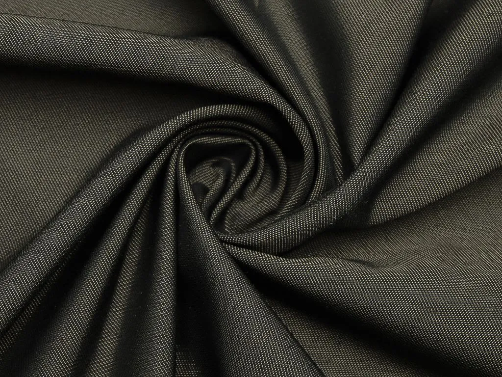 Шерстяная костюмная ткань, в диагональную полоску, цвет "Чёрный кофе"изображение