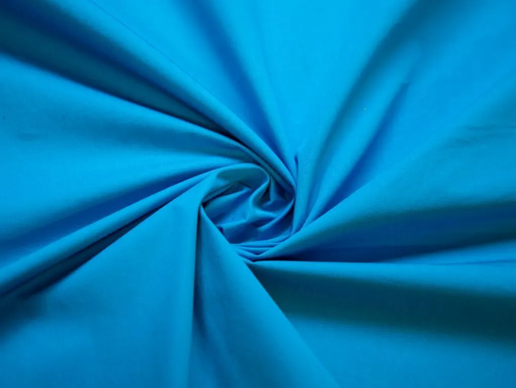 Сорочечная ткань классическая средней плотности, цвет насыщенный голубойизображение