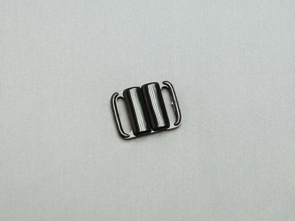 Застёжка для белья/купальника, пластик, чёрного цвета, ширина 12 ммизображение