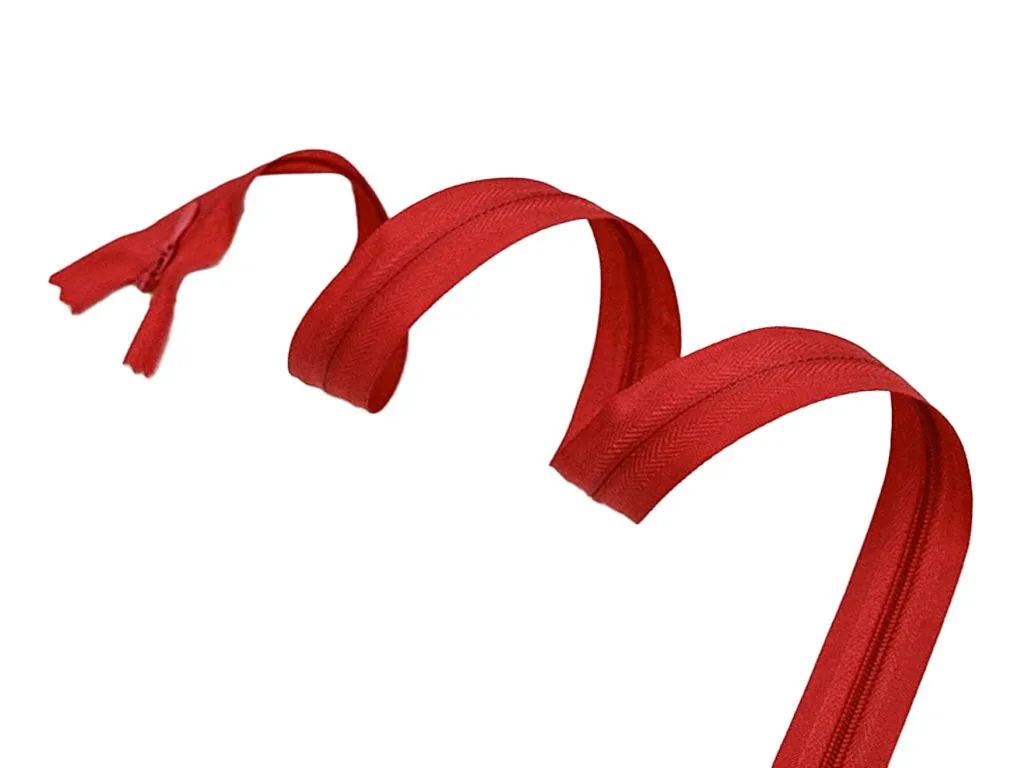 Молния потайная с металлическим замком, цвета фуксии, длина 60 см изображение