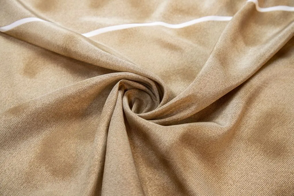 Блузочно-плательный шелк с принтом "Песчаная буря", купон 93*135 смизображение