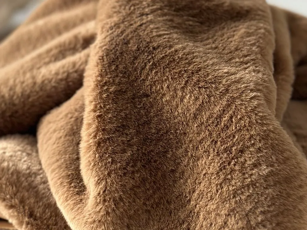 Искусственный мех с коротким ворсом, цвет печеньяизображение