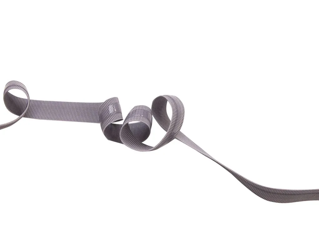 Тесьма-резинка вязаная репсовая, с силиконовым слоем, серого цвета, ширина 20 ммизображение