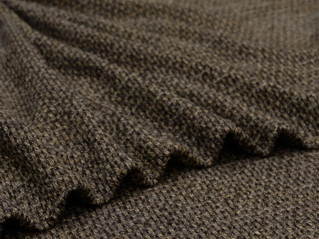 Двухсторонняя буклированная костюмная ткань, меланж в коричневых тонахизображение