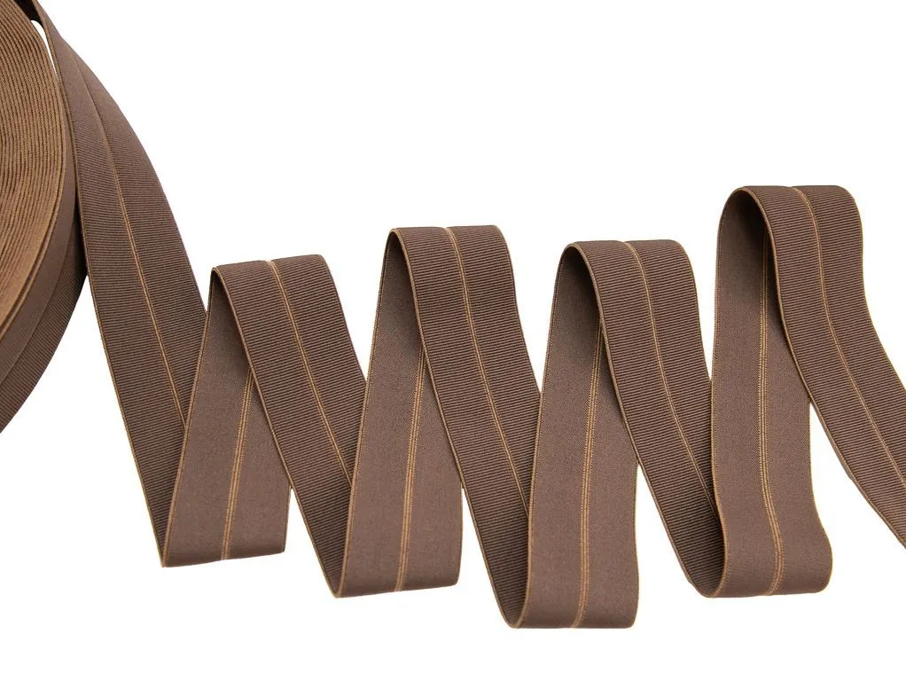 Резинка репсовая окантовочная, коричневого цвета, ширина 40 ммизображение