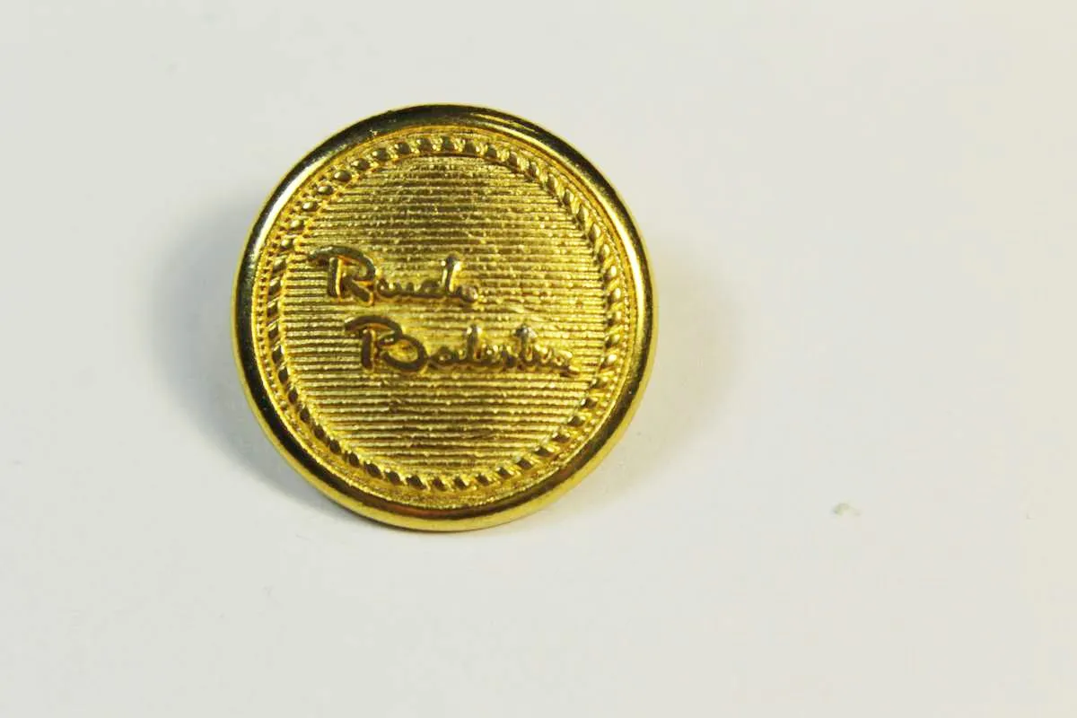Пуговица металлическая, на ножке, золотого цвета, диаметр 20 ммизображение