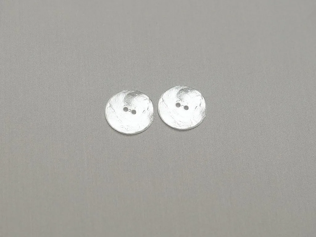 Пуговица пластмассовая, 2 прокола, прозрачный перламутр, диаметр 28 ммизображение