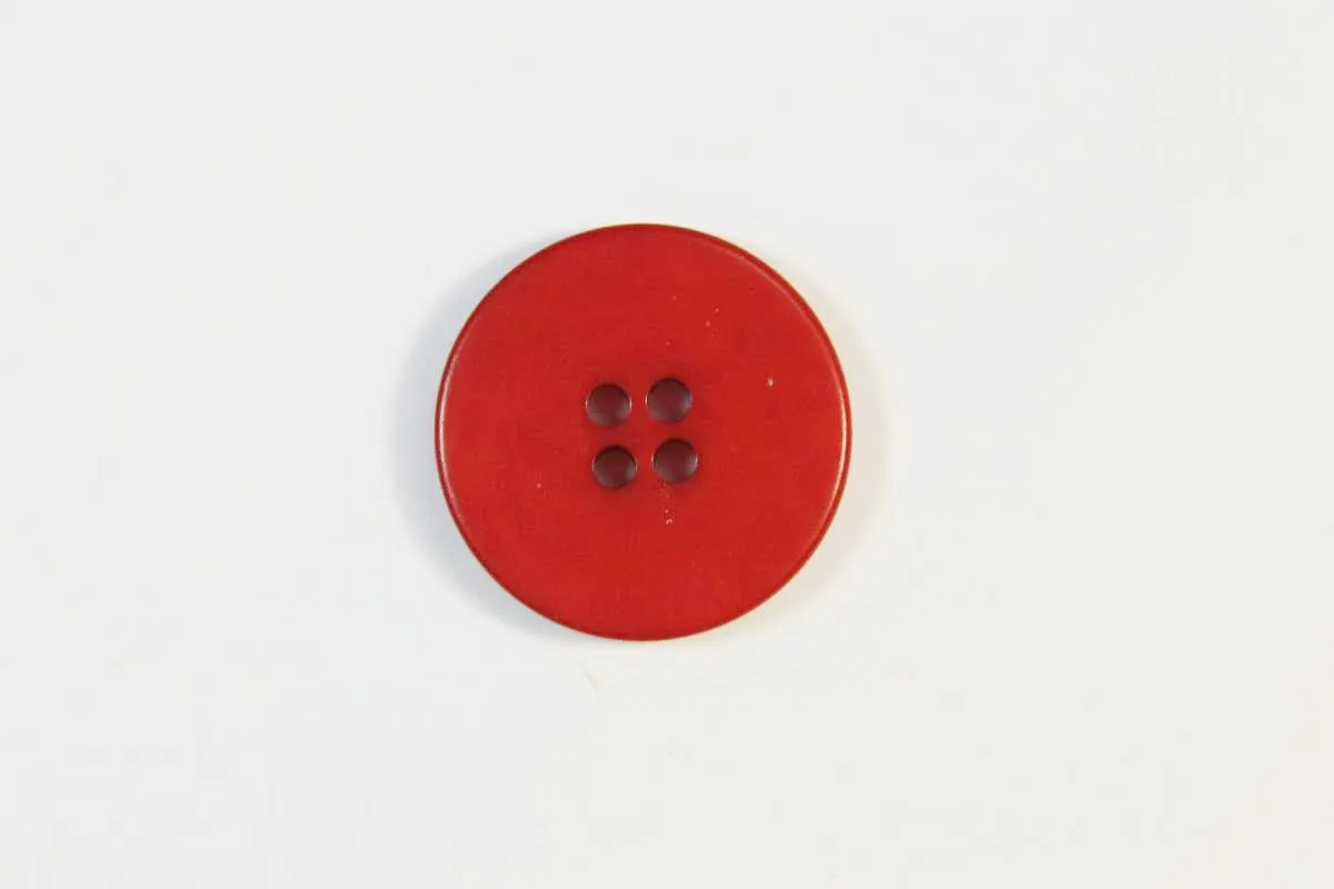 Пуговица пластмассовая, четыре прокола, тёмно-красный меланж, диаметр 22 ммизображение