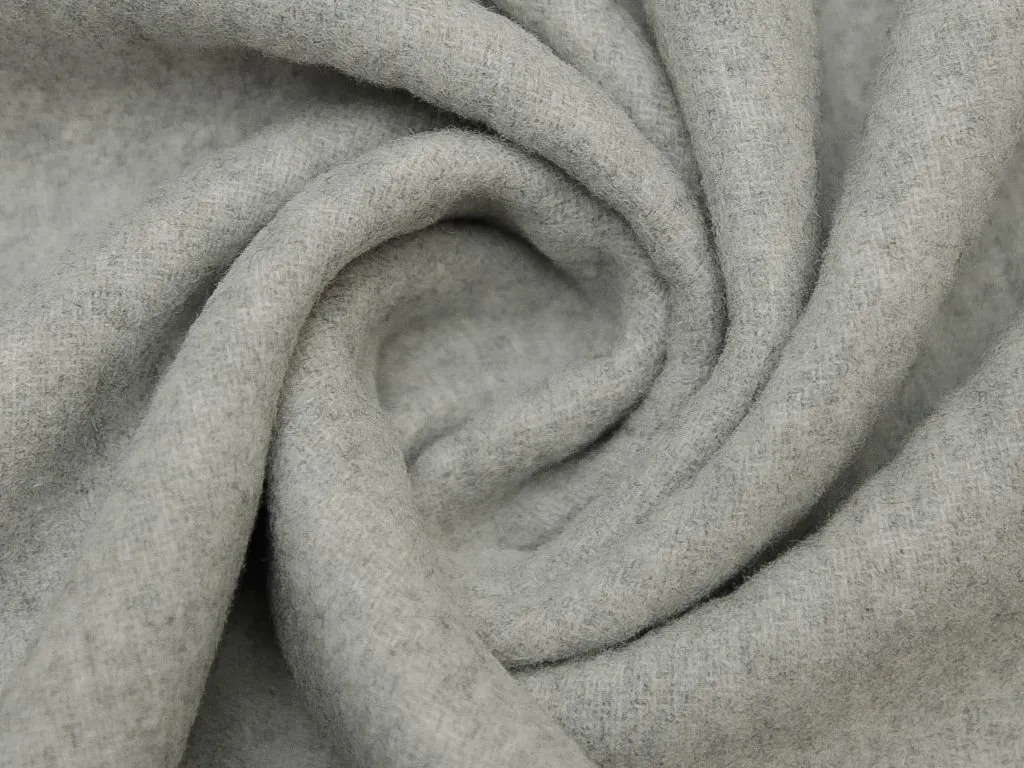 Пальтовая ткань с бахромой, купон 2,7м, цвет серыйизображение