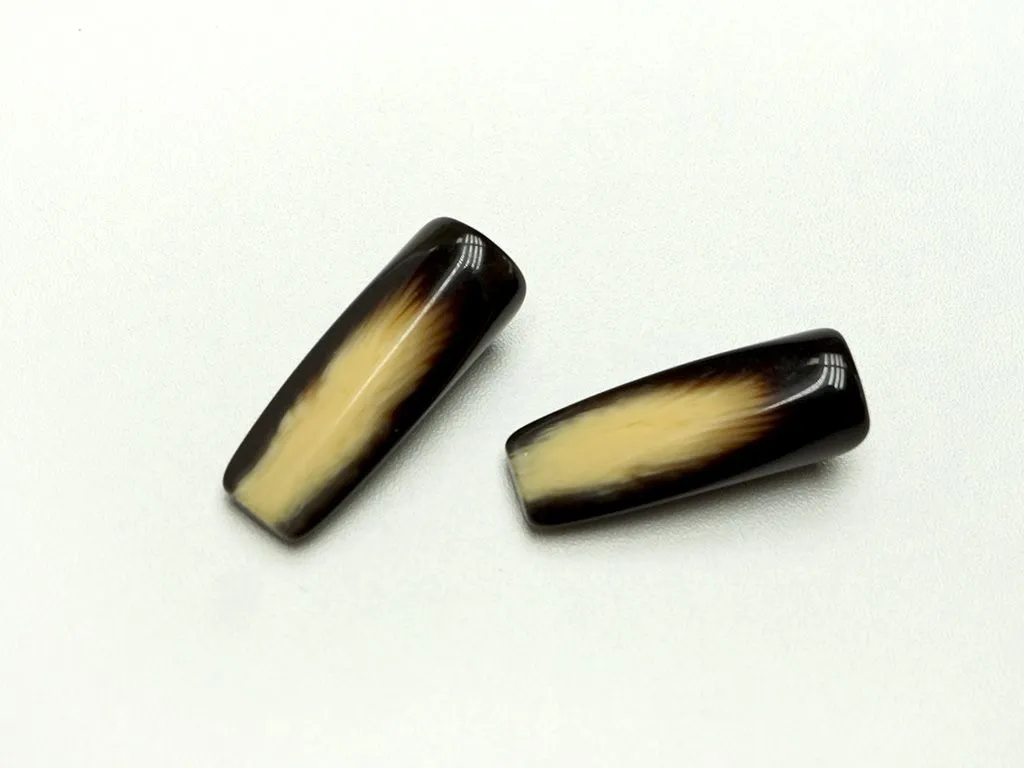 Пуговица пластмассовая, под рог, коричневый меланж, диаметр 40 ммизображение