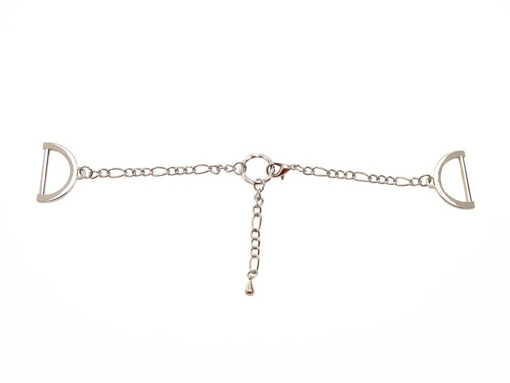 Цепь-застёжка металлическая, с подвесками - каплями, никель, 225*50 ммизображение