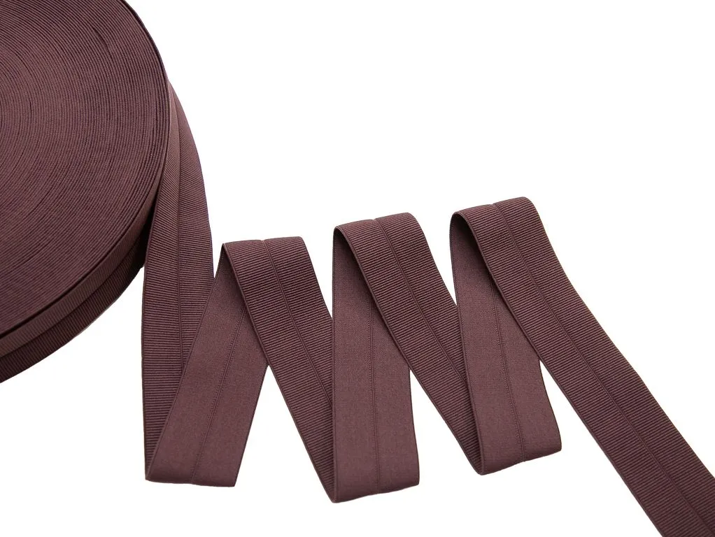 Резинка репсовая окантовочная, тёмно-бордового цвета, ширина 40 ммизображение