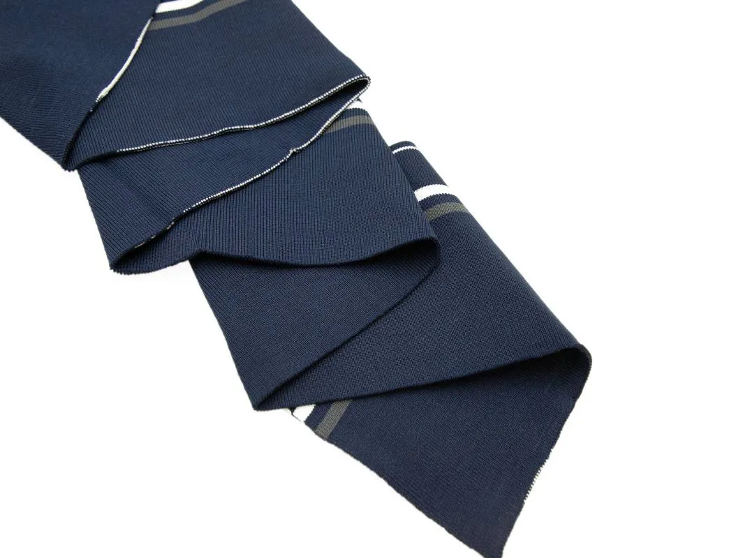 Подвяз ( трикотаж ), 125*13 см, цвет: т.синий/серый/белыйизображение