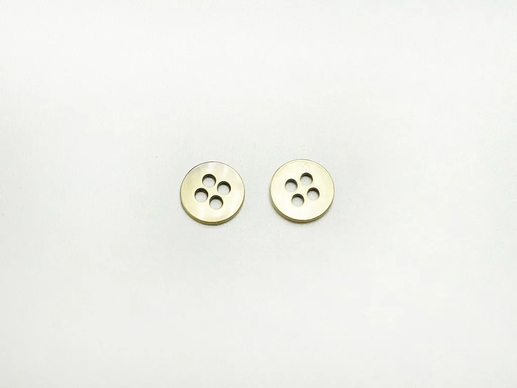 Пуговица металлическая, четыре прокола, бронзового цвета, матовая, диаметр 13 ммизображение