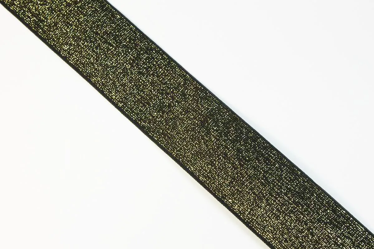 Резинка декоративная, металлик, тёмное золото, ширина 34 ммизображение