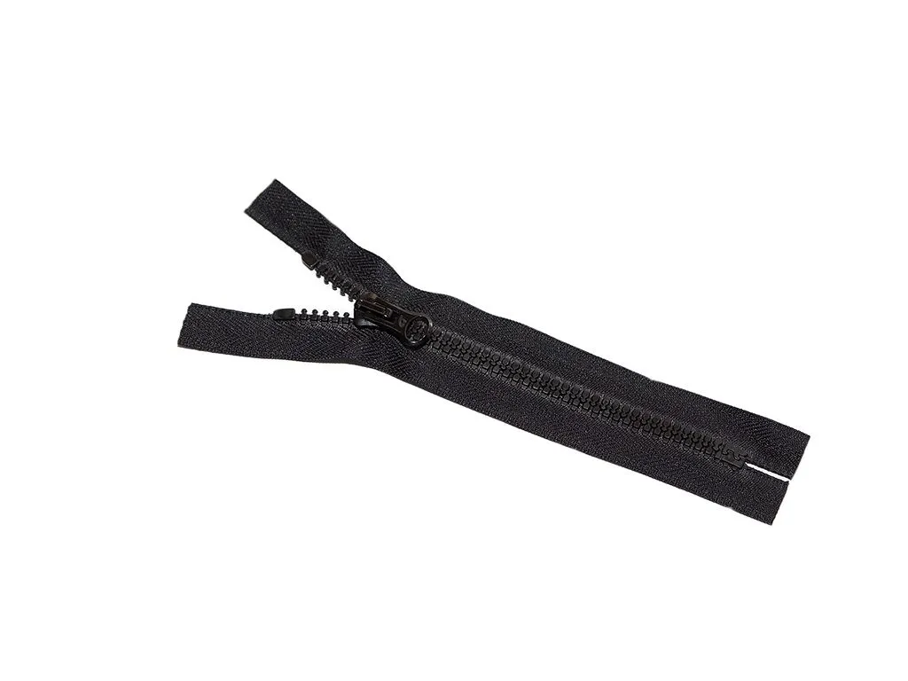 Молния пластмассовая, трактор, черного цвета, неразъемная, 1 замок, тип 6, длина 16 см изображение