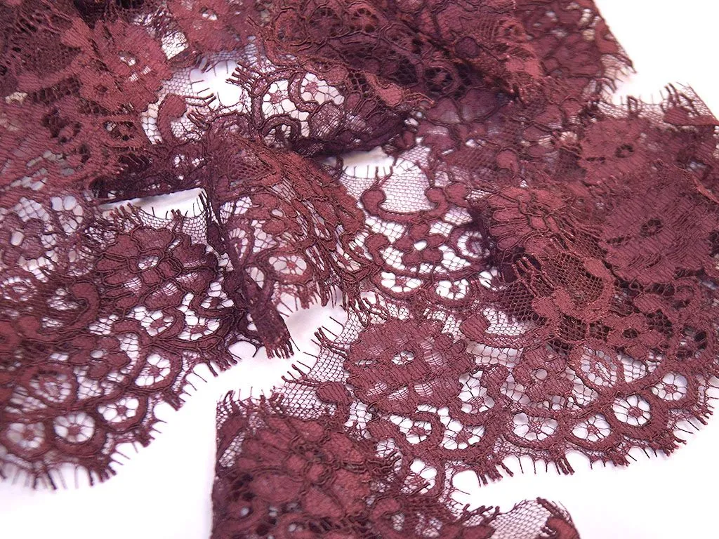 Кружево SOLSTISS, бордового цвета, ширина 90 мм изображение