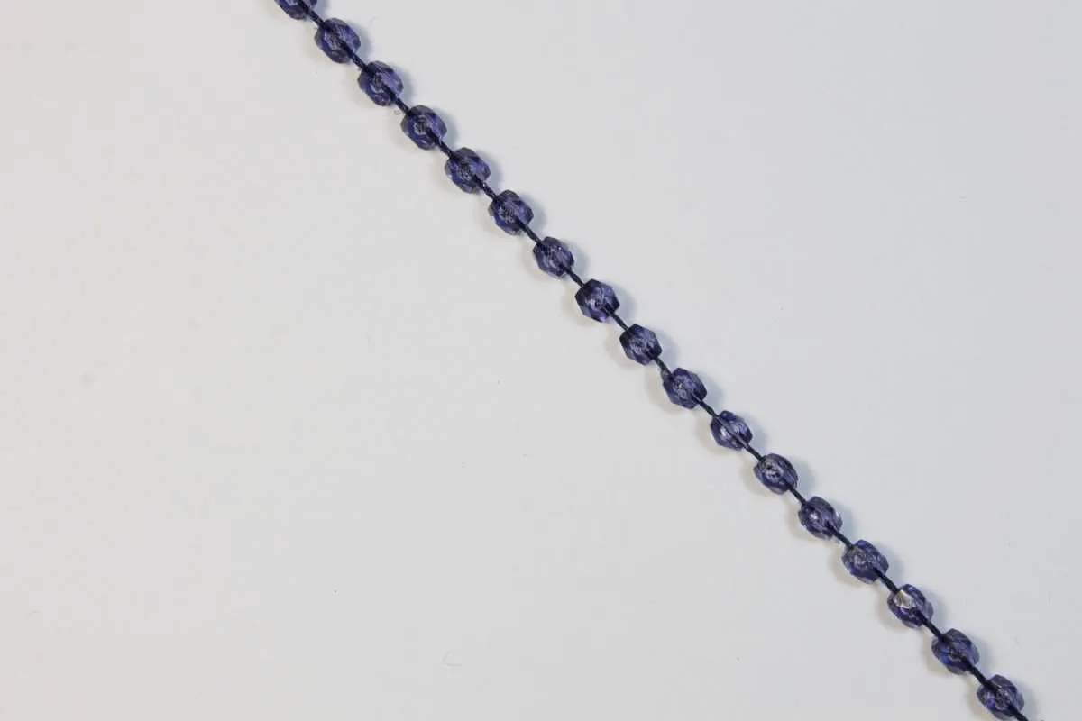 Тесьма декоративная БУСЫ, синего цвета.  ширина 4 ммизображение