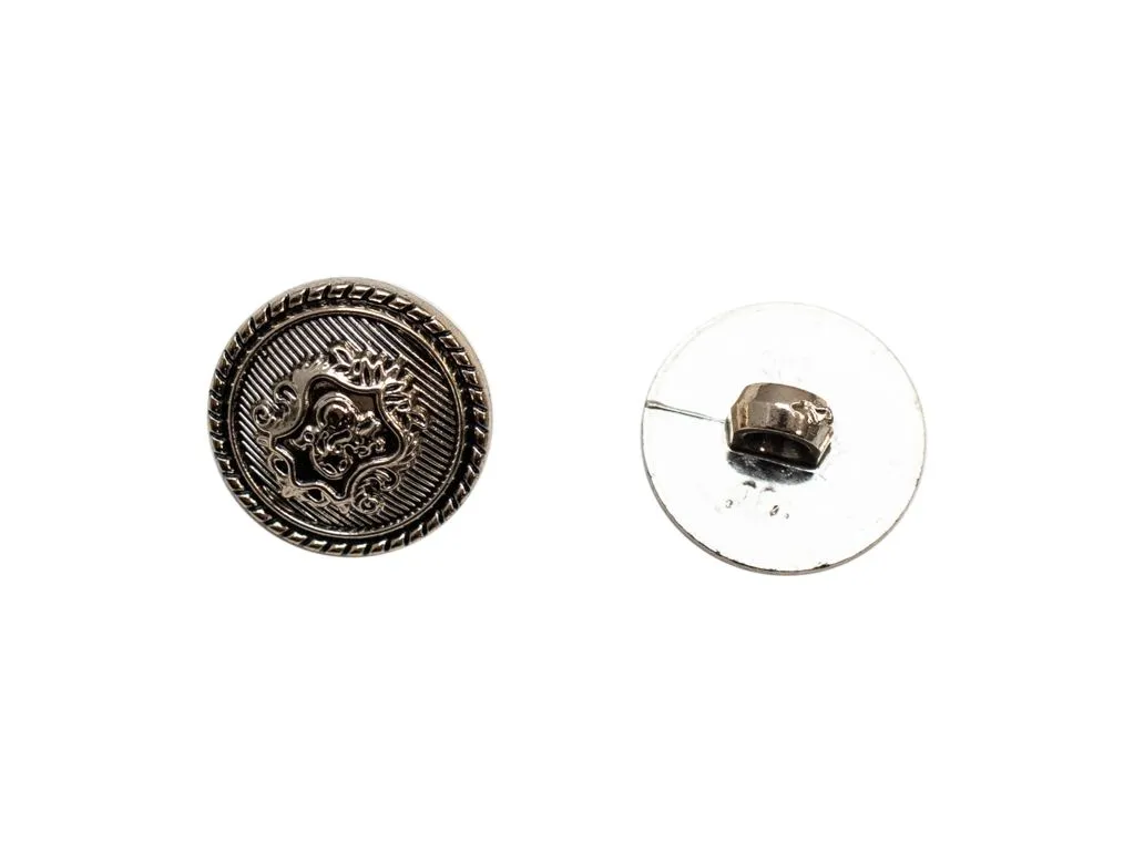 Пуговица пластмассовая на ножке, ГЕРБ золото с чернением, диаметр 18 ммизображение