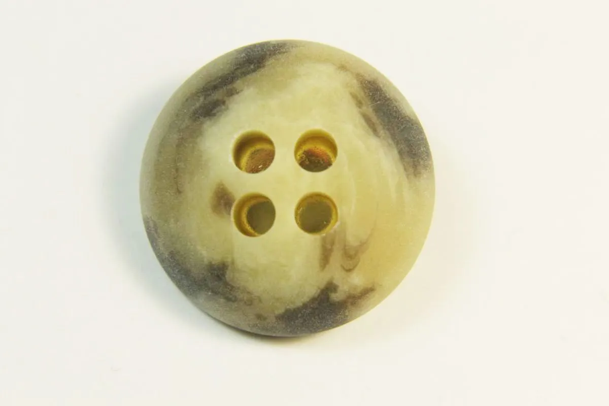 Пуговица пластмассовая, под камень, на ножке золотого цвета,  диаметр  27 ммизображение