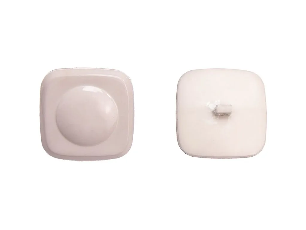 Пуговица пластмассовая, на ножке, серый квадрат, диаметр 37 ммизображение