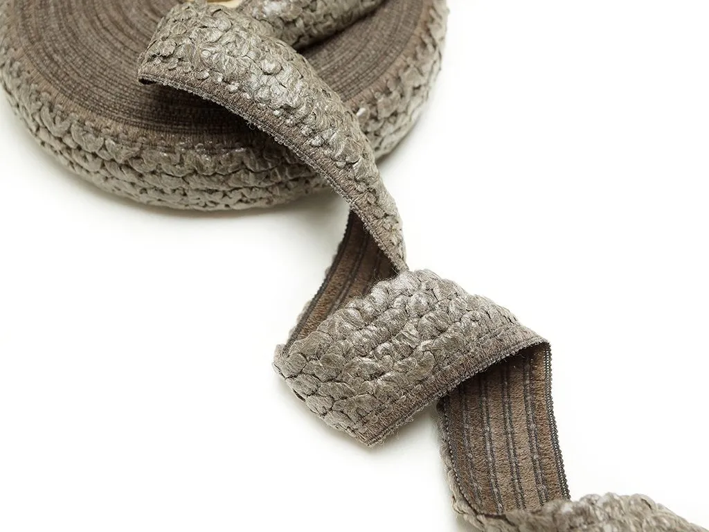 Резинка вязанная, декоративная,коричневого цвета, ширина 50 ммизображение